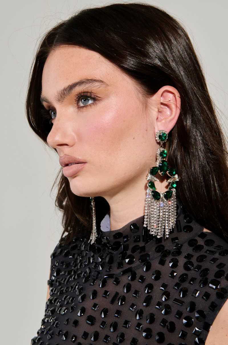 EMERALD DREAMS STATEMENT EARRING - Image 2