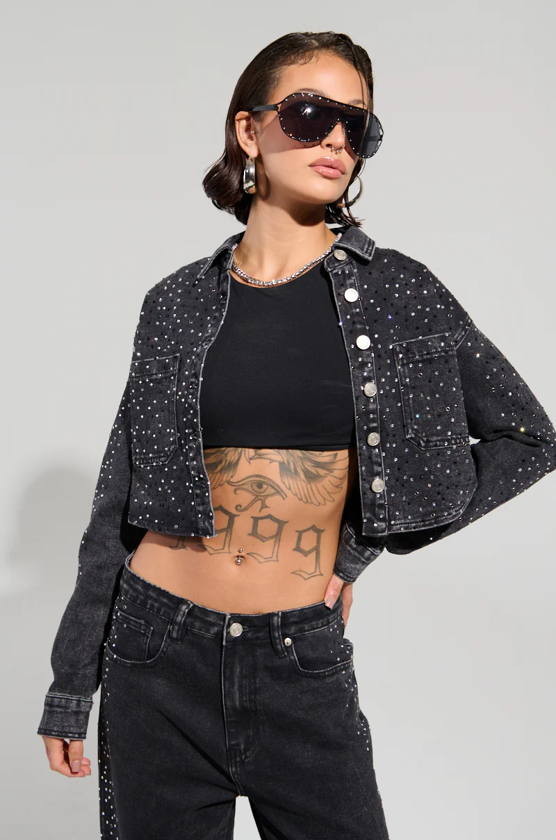 EMMIE EMBELLISHED DENIM JACKET - Image 3