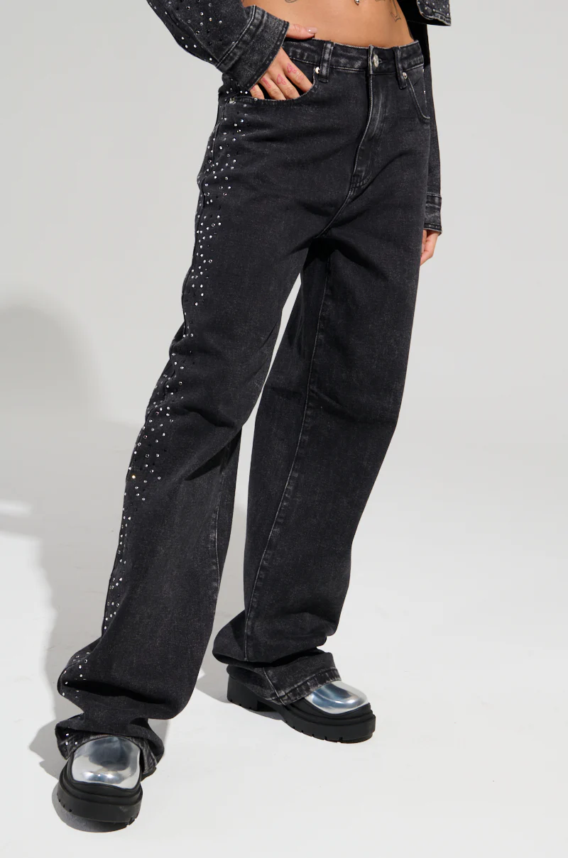 EMMIE EMBELLISHED WIDE LEG DENIM - Image 2