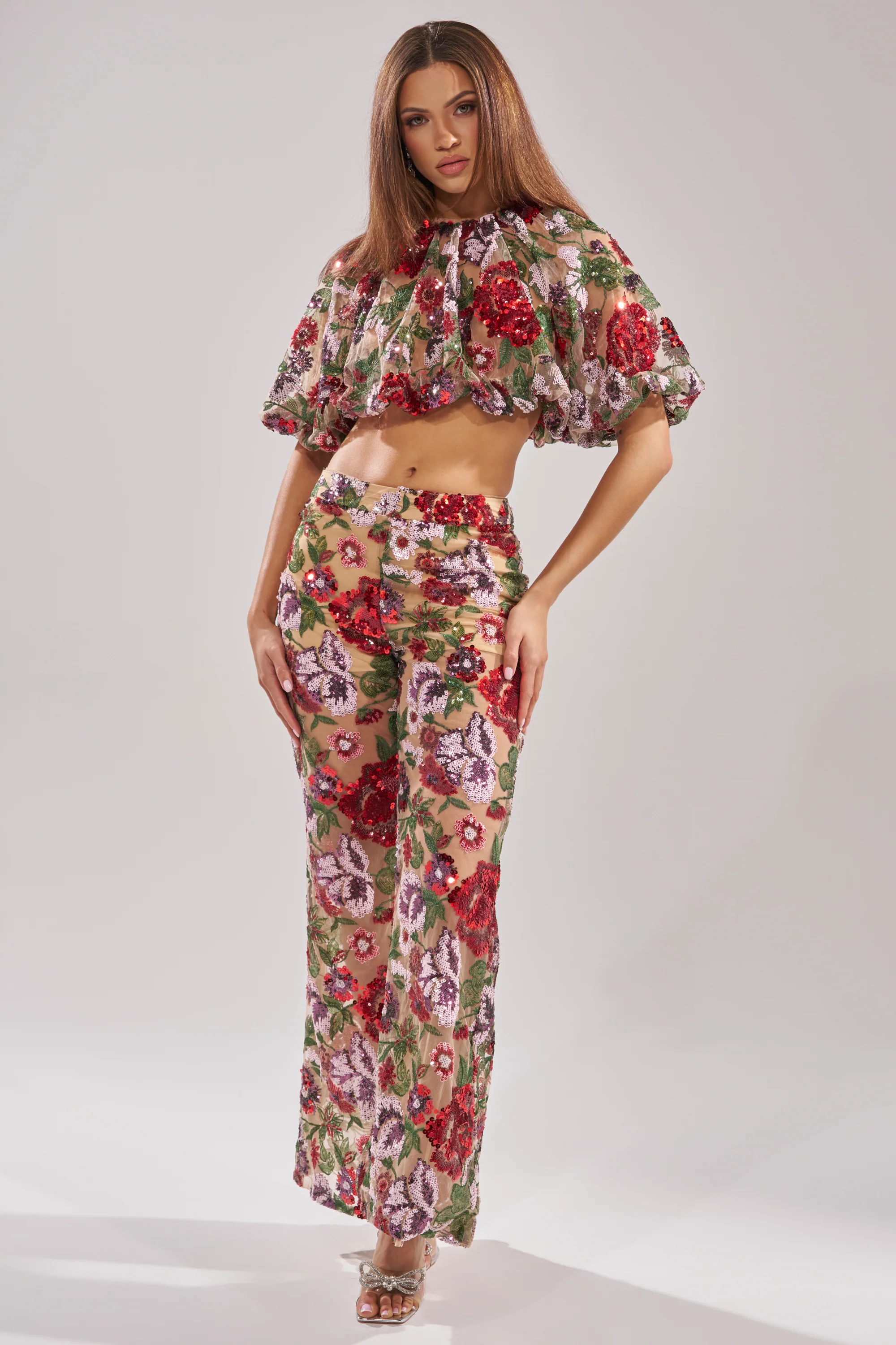 ENCHANTED GARDEN FLORAL EMBROIDERED TULLE TOP - Image 6