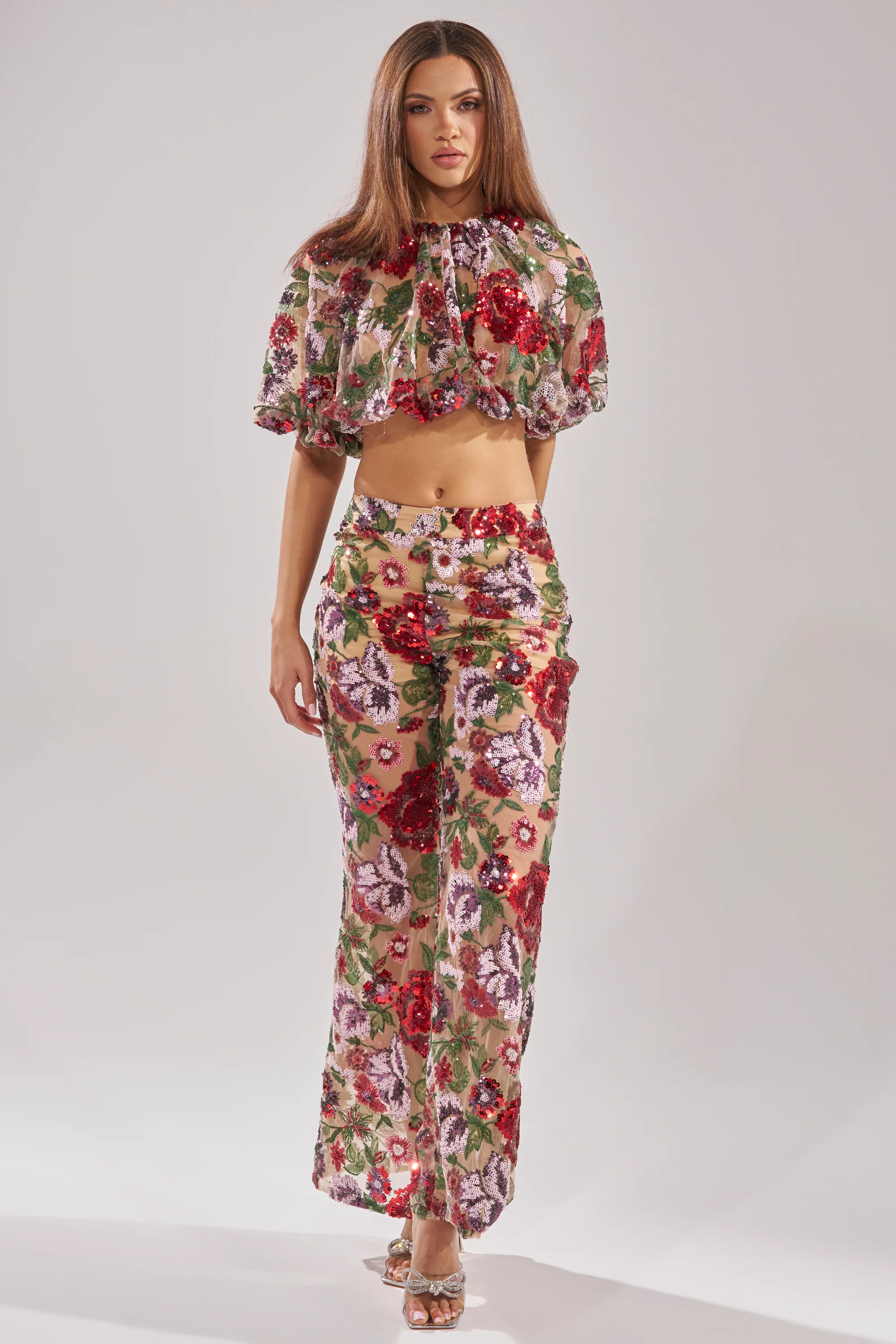 ENCHANTED GARDEN FLORAL EMBROIDERED TULLE TOP - Image 7