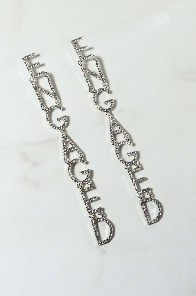 ENGAGED RHINESTONE DROP EARRING - Image 2