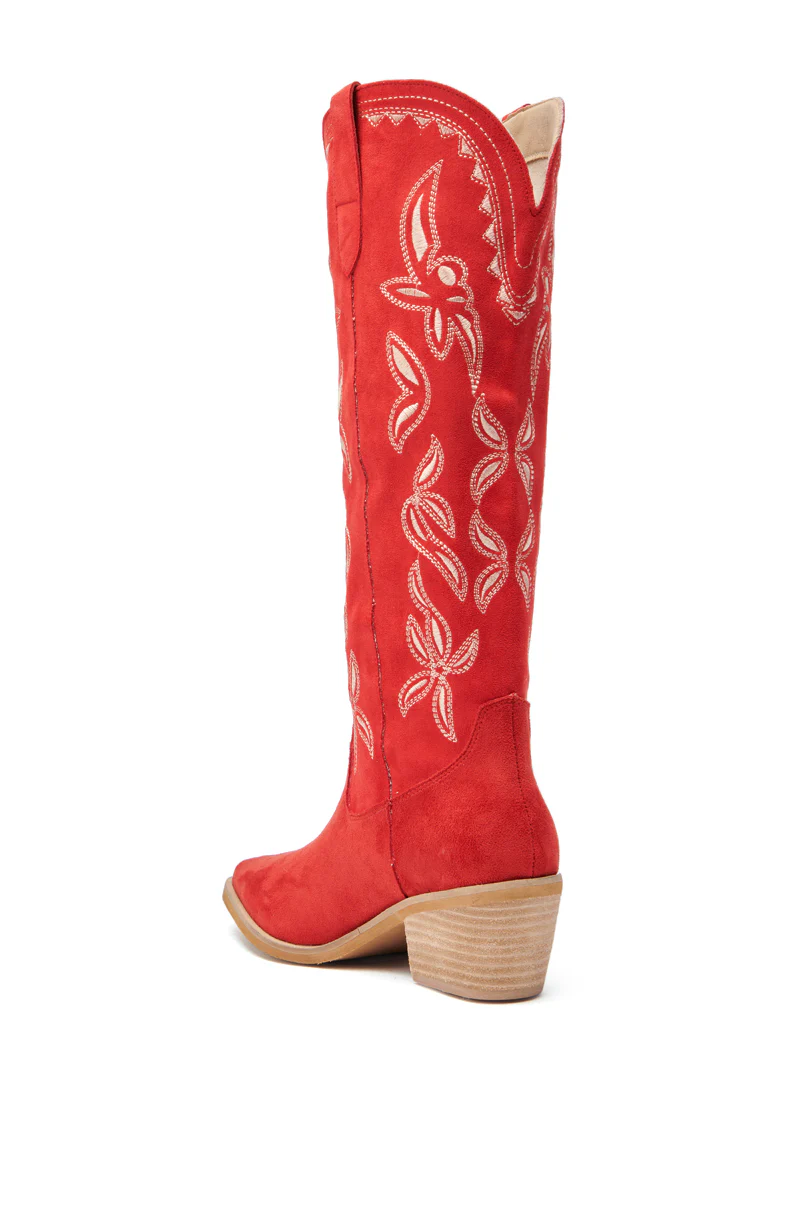 ENORA RED KNEE HIGH COWBOY BOOT - Image 5
