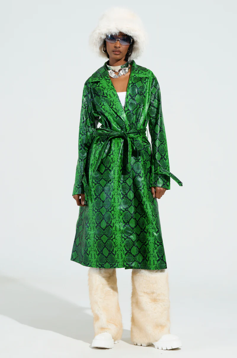 ENVY SNAKE PRINT TRENCH - Image 2