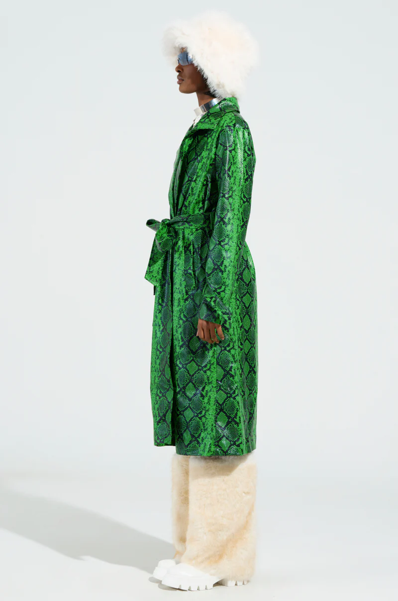 ENVY SNAKE PRINT TRENCH - Image 4