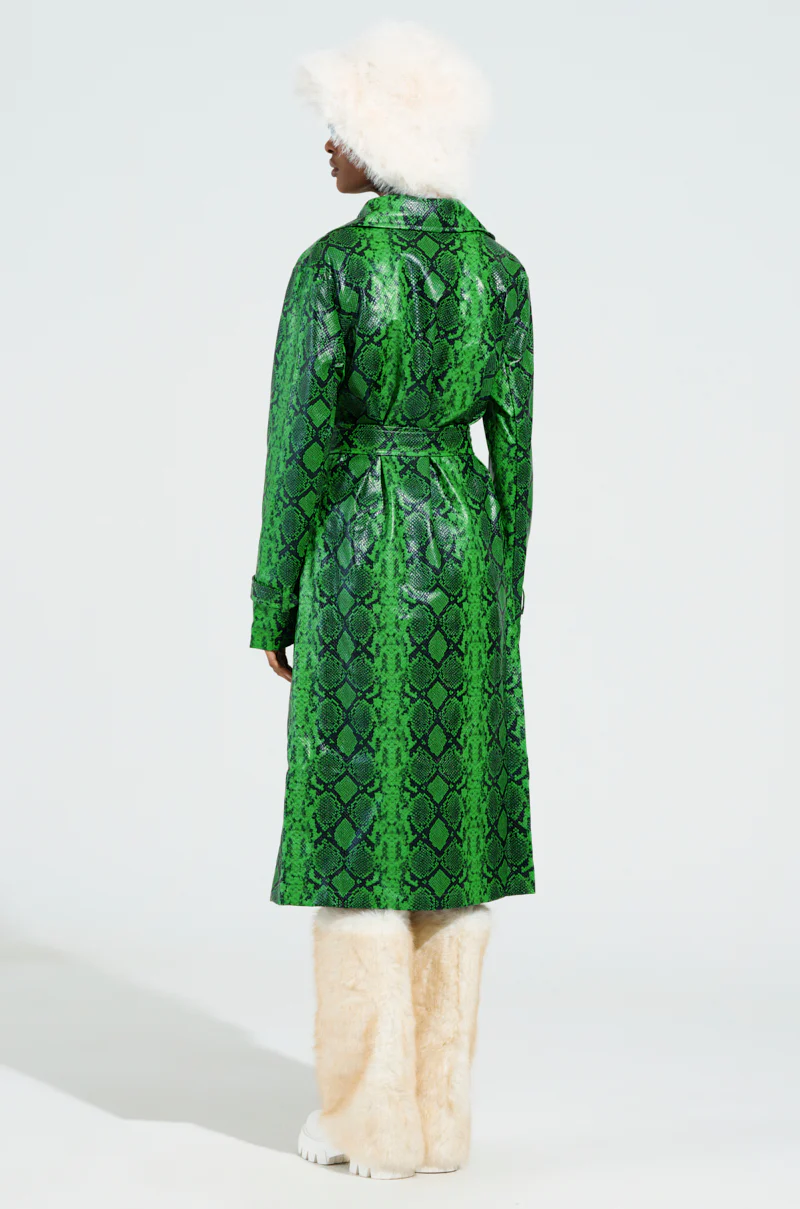 ENVY SNAKE PRINT TRENCH - Image 5