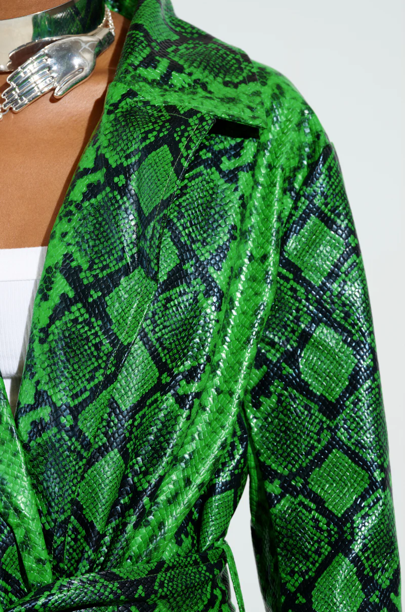 ENVY SNAKE PRINT TRENCH - Image 7