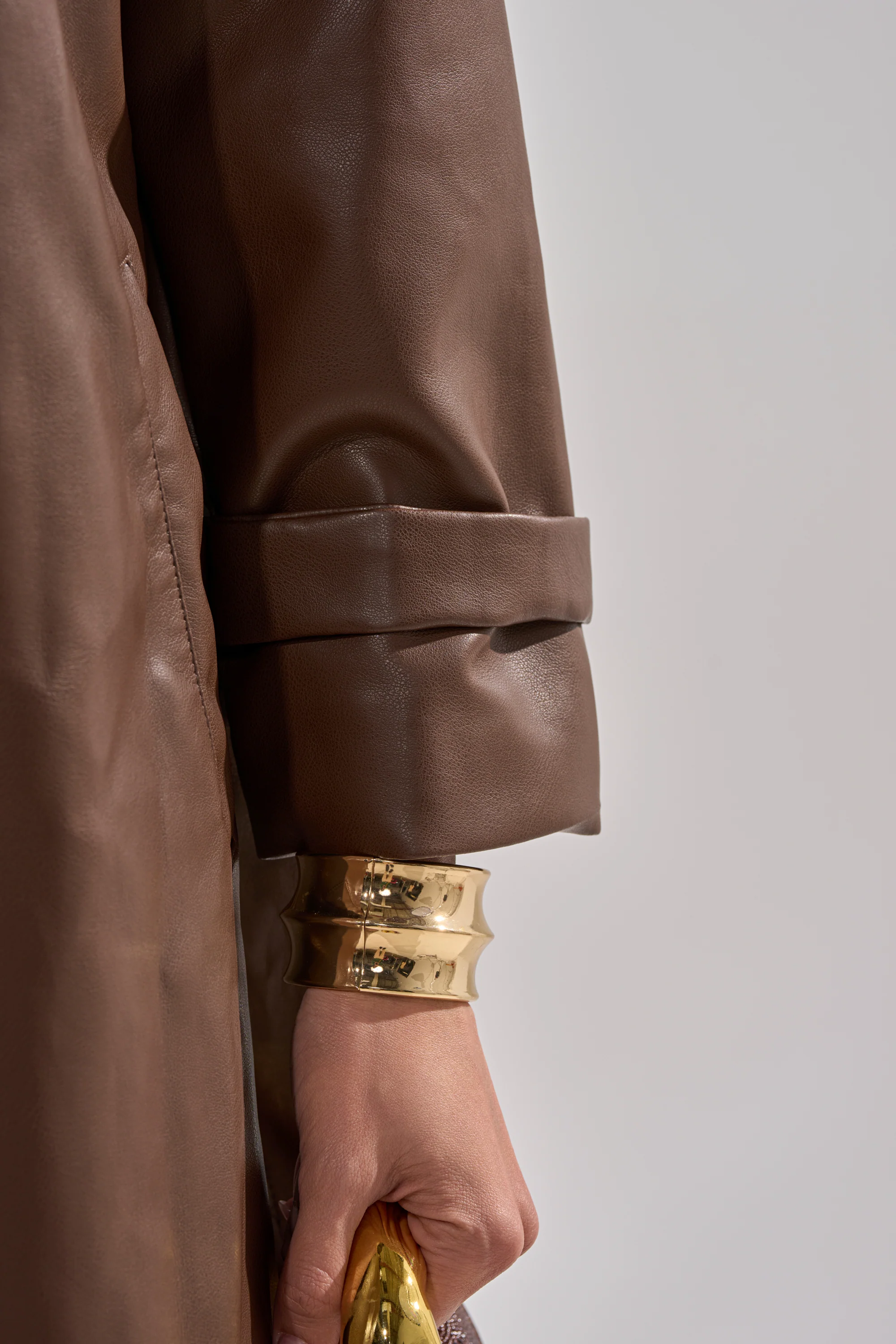 ESPRESSO MARTINI FAUX LEATHER TRENCH - Image 14