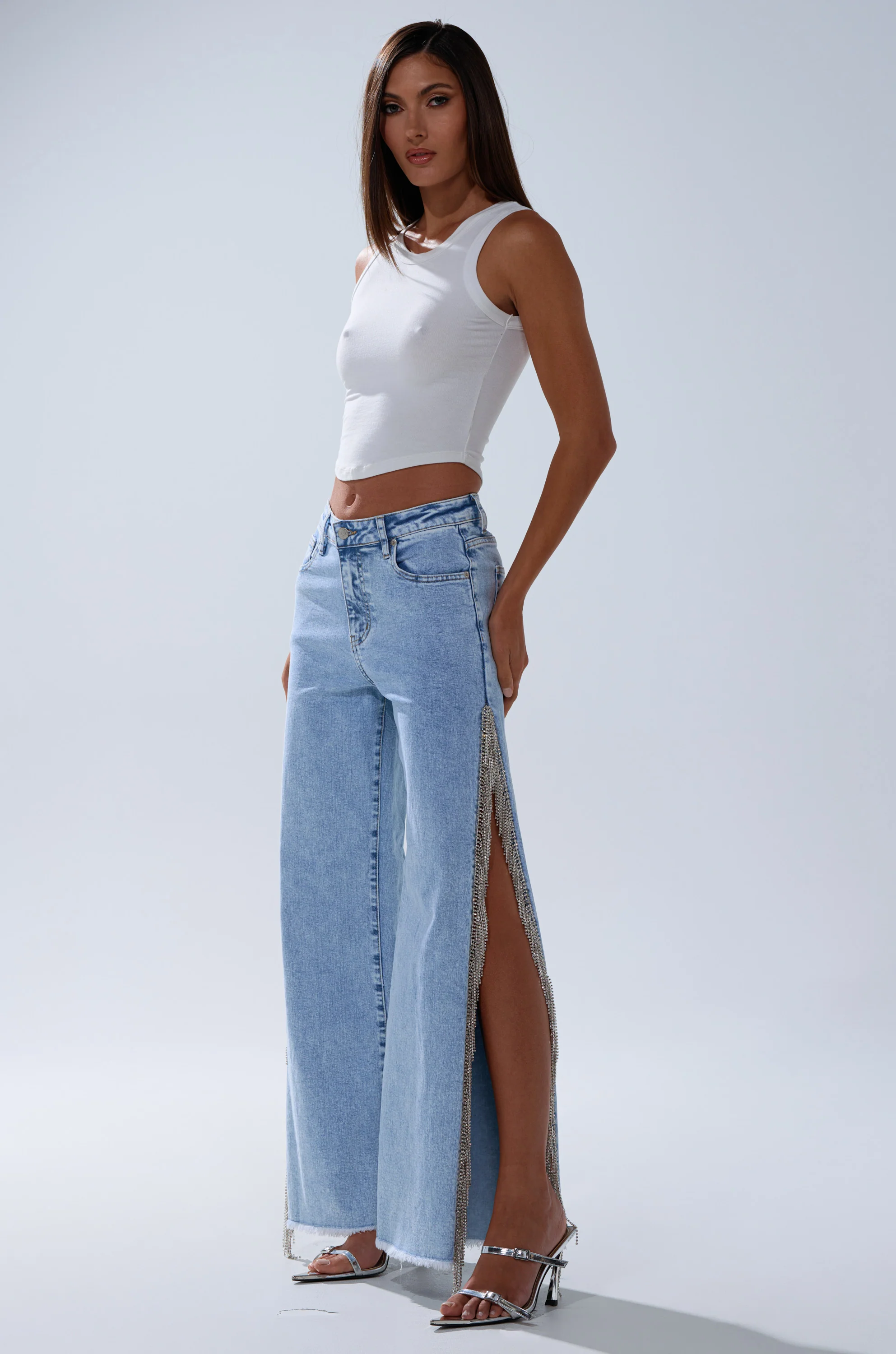 ESSENTIAL RELAXED FIT BLING DENIM JEANS - Image 2
