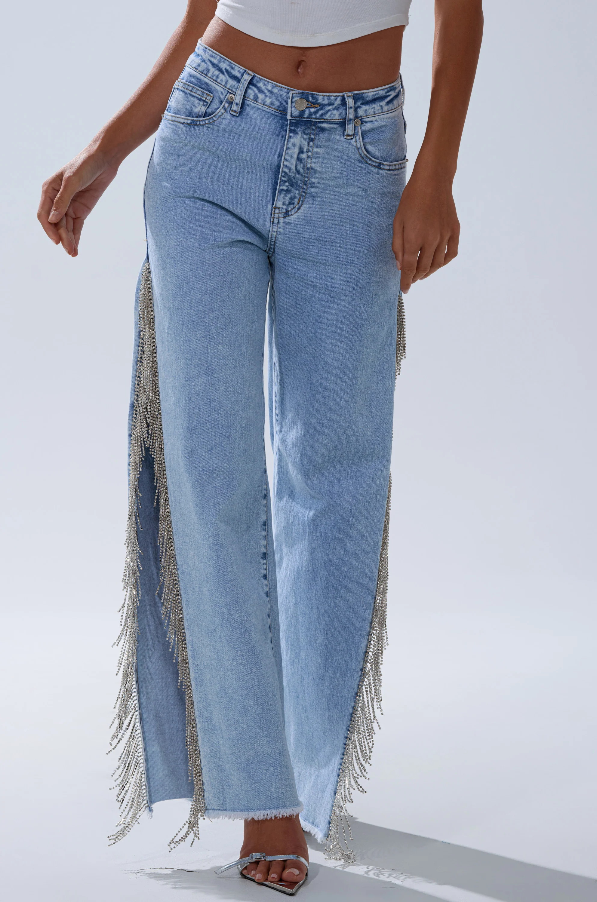 ESSENTIAL RELAXED FIT BLING DENIM JEANS - Image 3