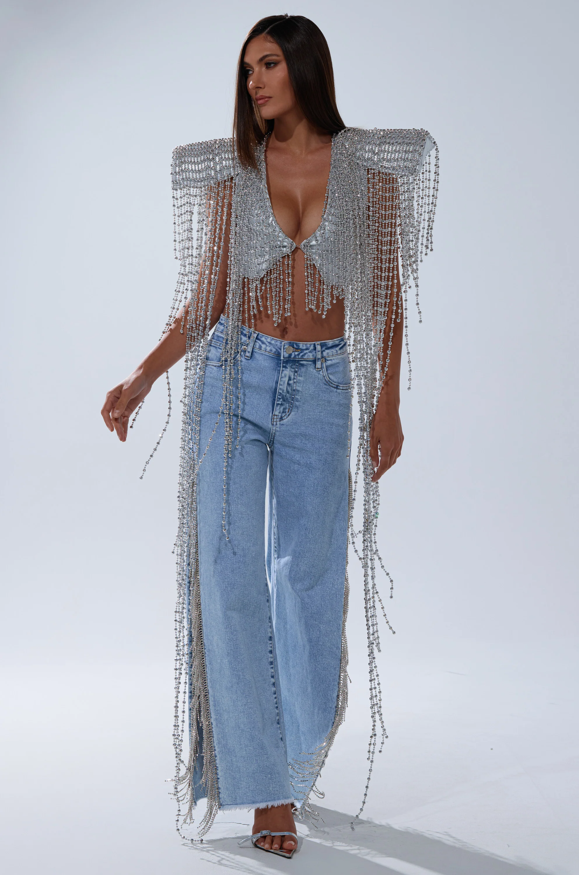 ESSENTIAL RELAXED FIT BLING DENIM JEANS - Image 7