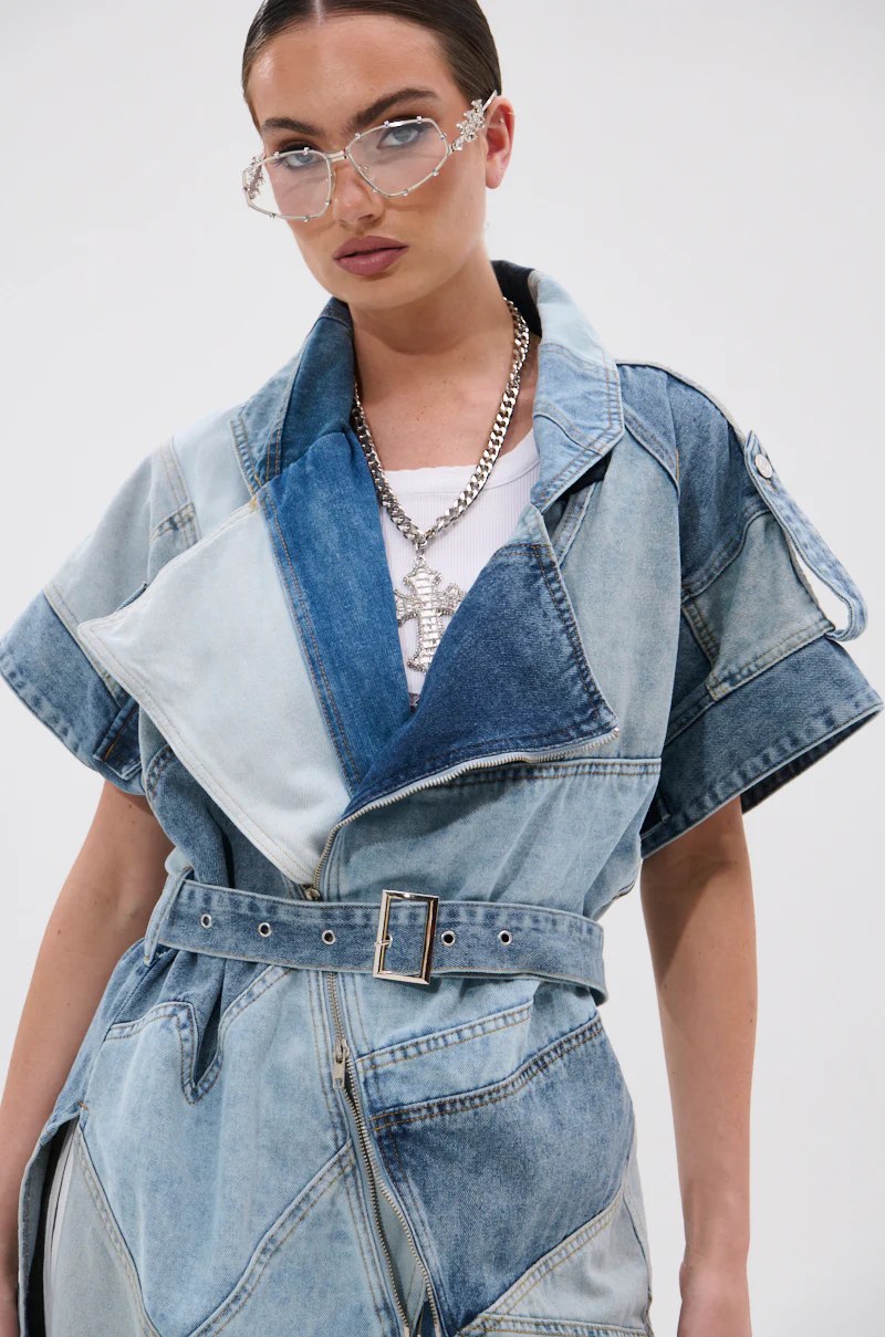 ESTELLE PATCHWORK DENIM VEST - Image 10