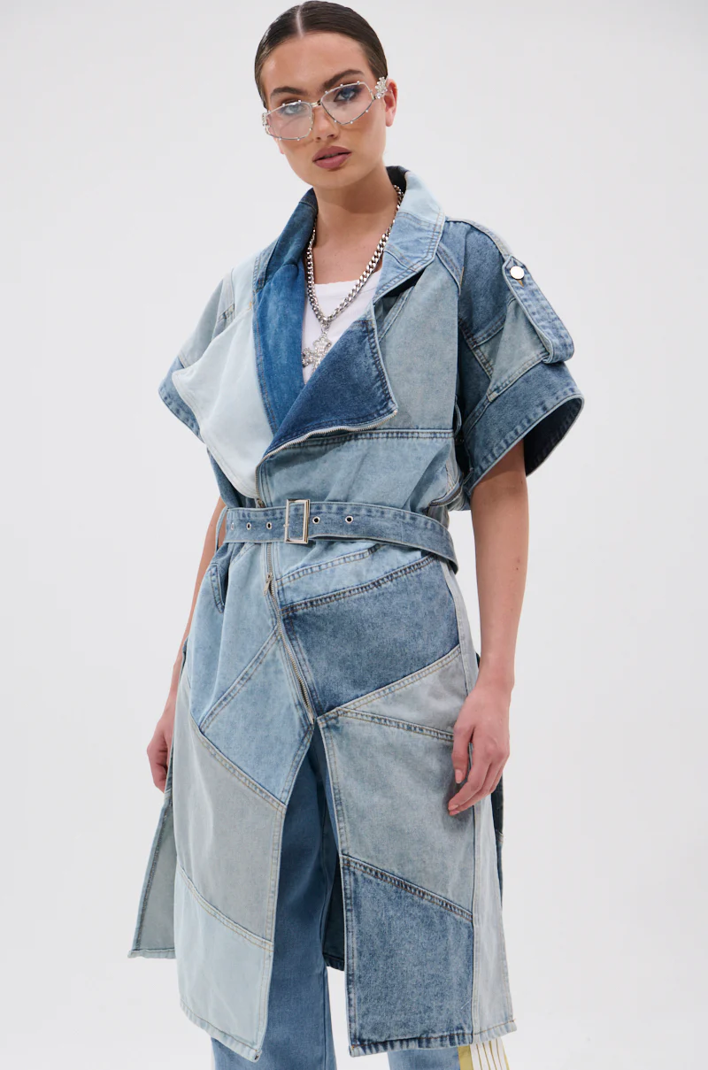 ESTELLE PATCHWORK DENIM VEST - Image 5