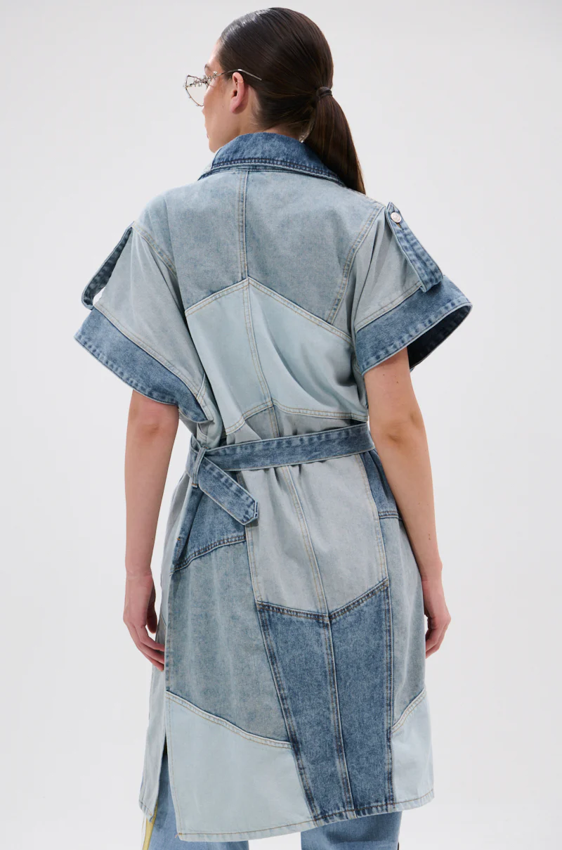 ESTELLE PATCHWORK DENIM VEST - Image 7