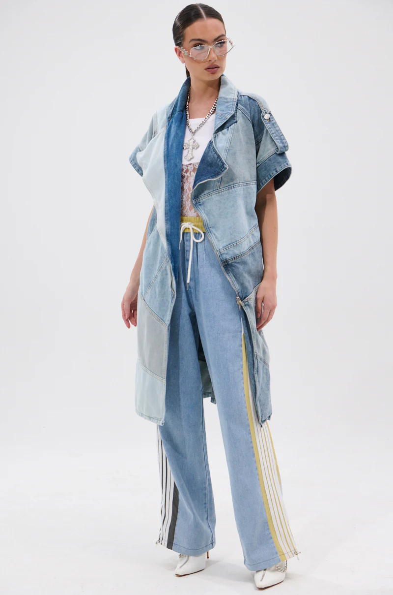 ESTELLE PATCHWORK DENIM VEST - Image 8