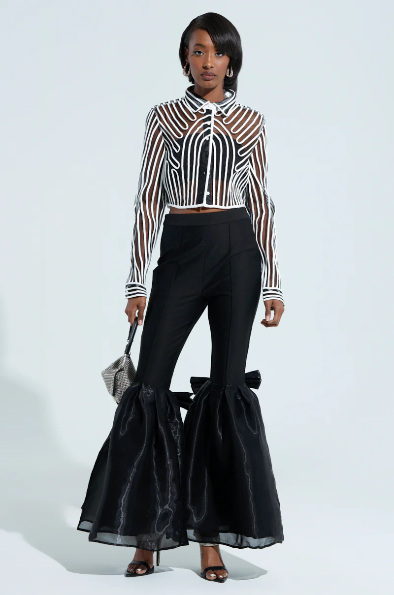 EVA LONG SLEEVE BUTTON DOWN STRIPED SHIRT - Image 6