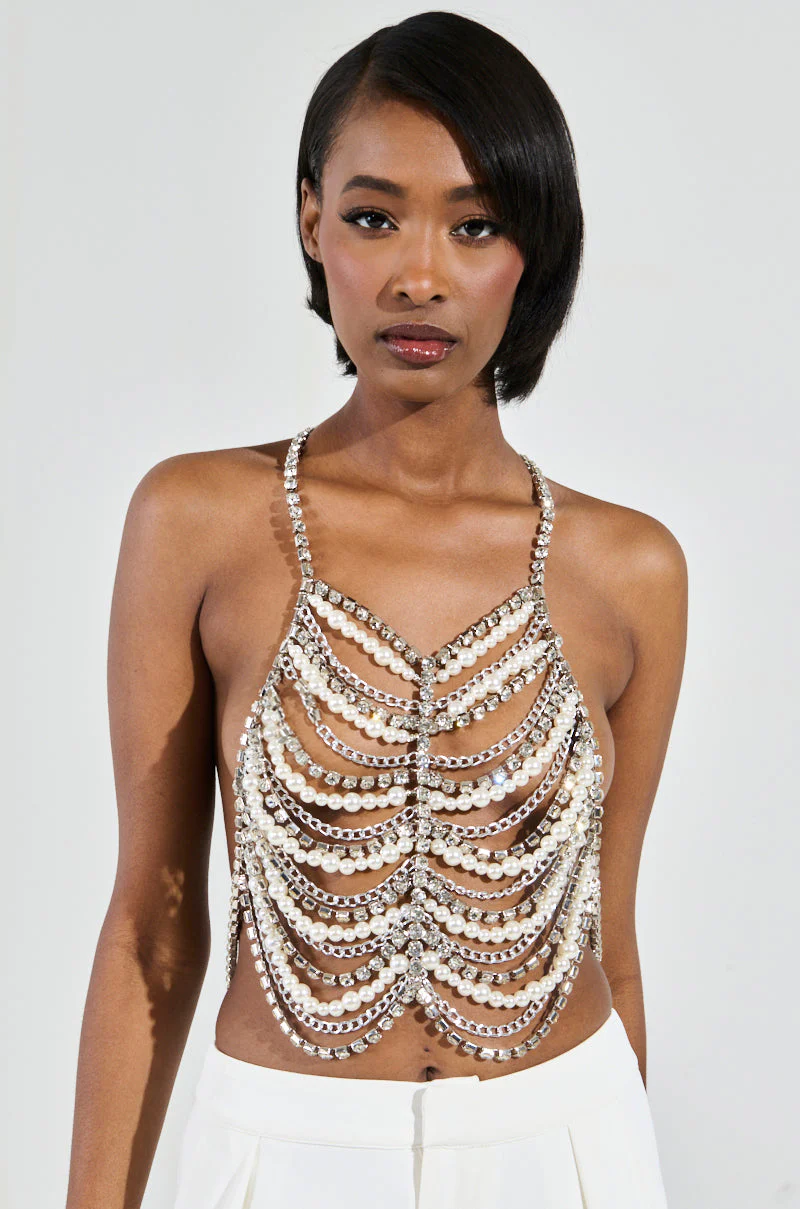 EVA PEARL AND RHINESTONE BODY CHAIN - Image 10