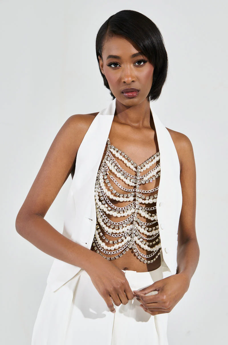EVA PEARL AND RHINESTONE BODY CHAIN - Image 11