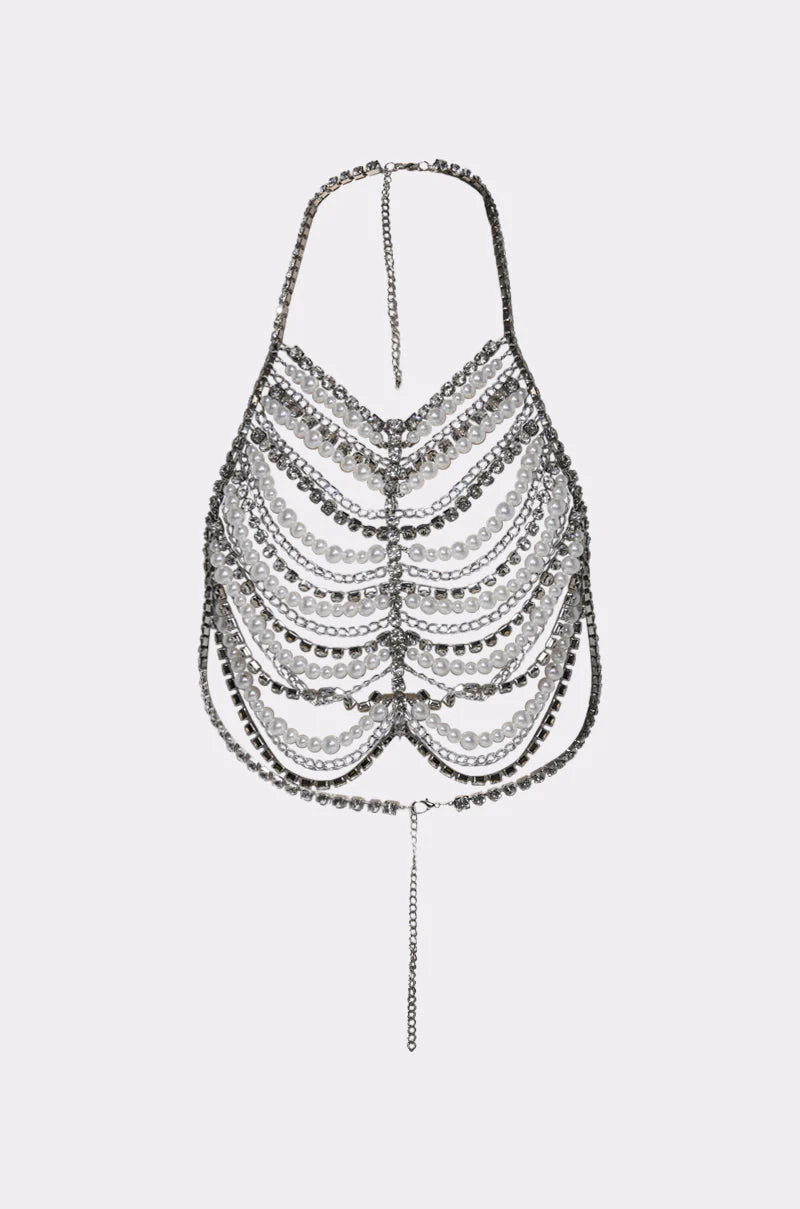 EVA PEARL AND RHINESTONE BODY CHAIN - Image 5