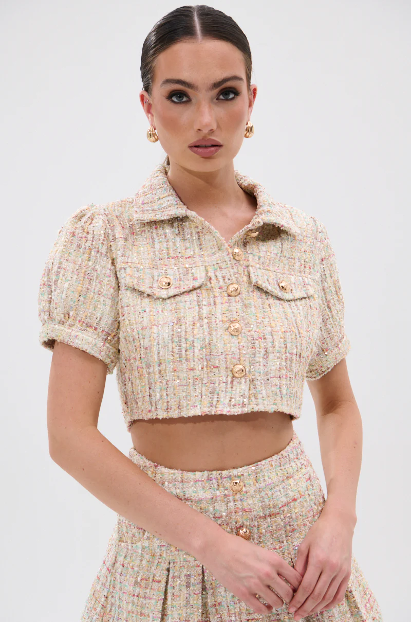 EVERY BIT OF PRETTY TWEED BUTTON DOWN - Image 3