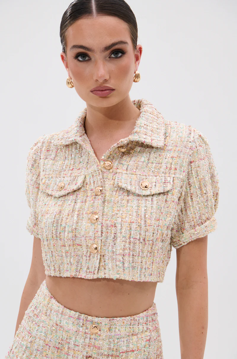 EVERY BIT OF PRETTY TWEED BUTTON DOWN - Image 4