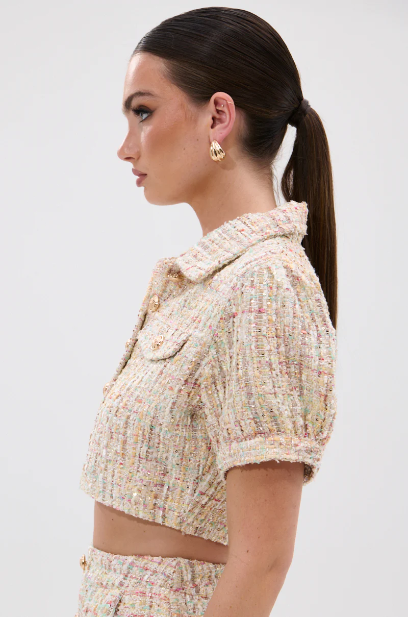 EVERY BIT OF PRETTY TWEED BUTTON DOWN - Image 5