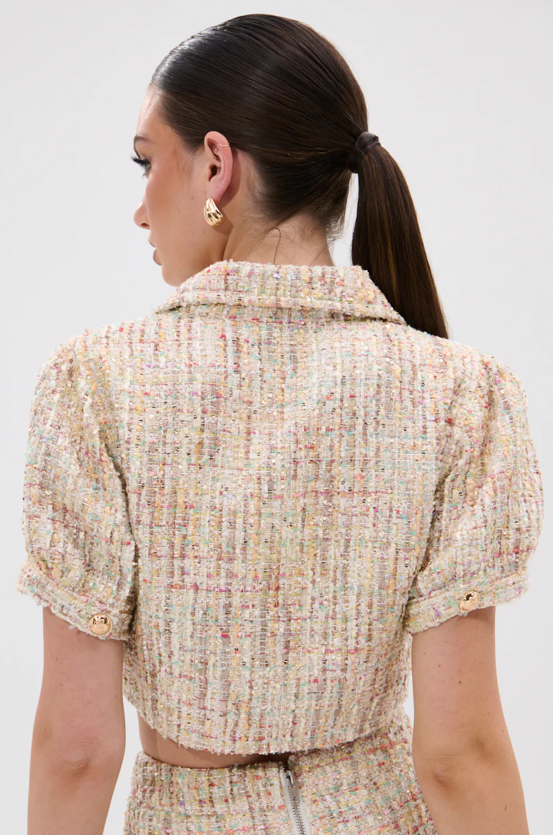 EVERY BIT OF PRETTY TWEED BUTTON DOWN - Image 6