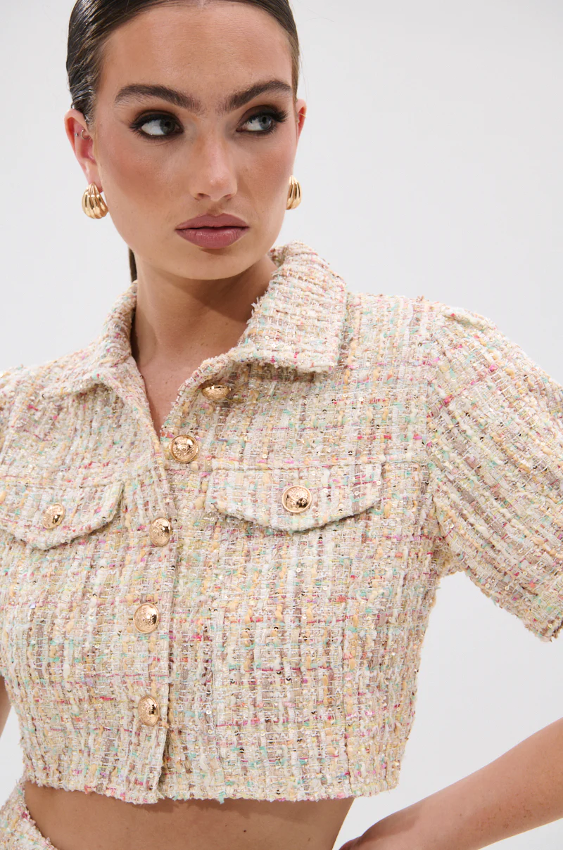 EVERY BIT OF PRETTY TWEED BUTTON DOWN - Image 9