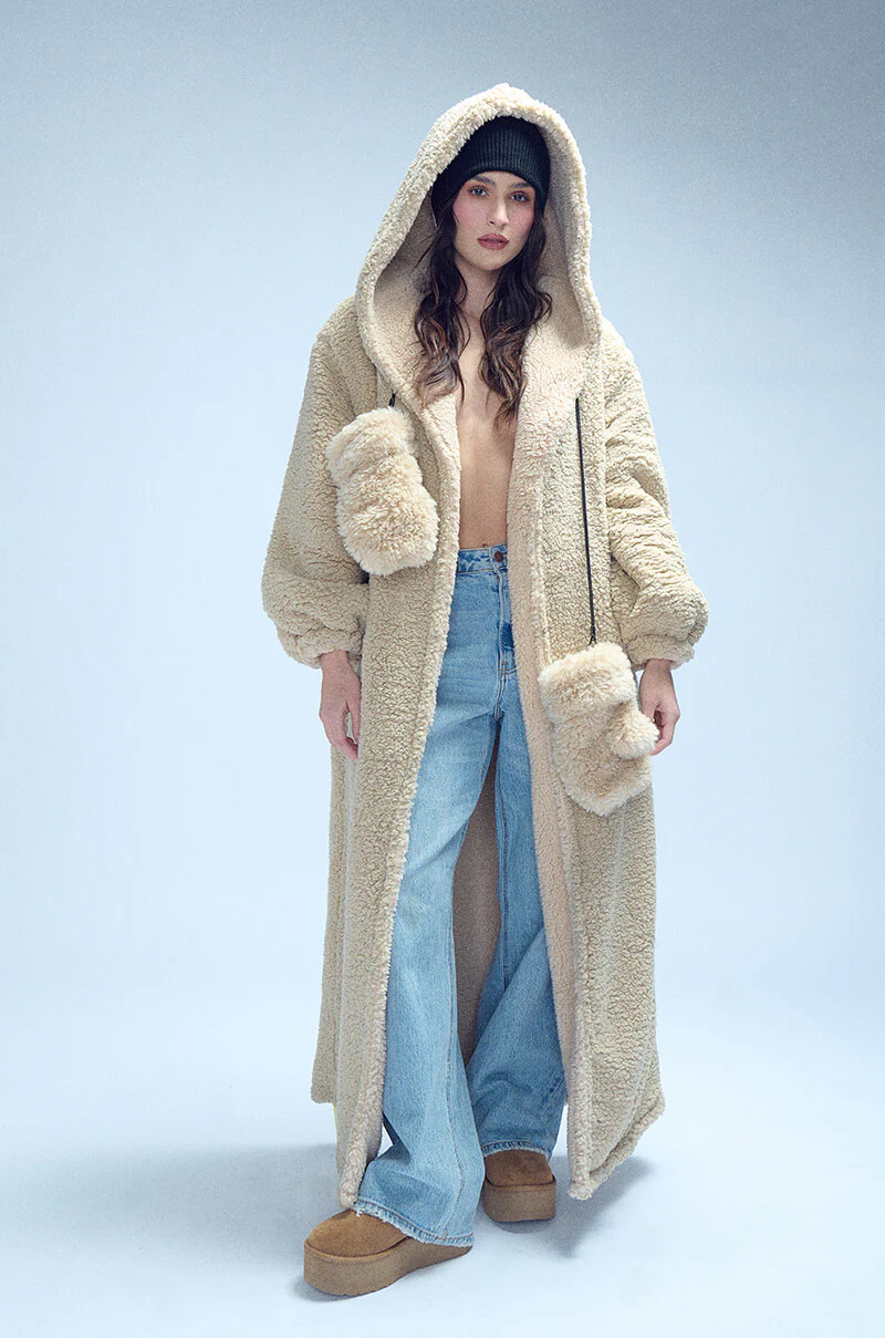 EWE BETTER BELIEVE IT FUZZY SHERPA COAT - Image 7