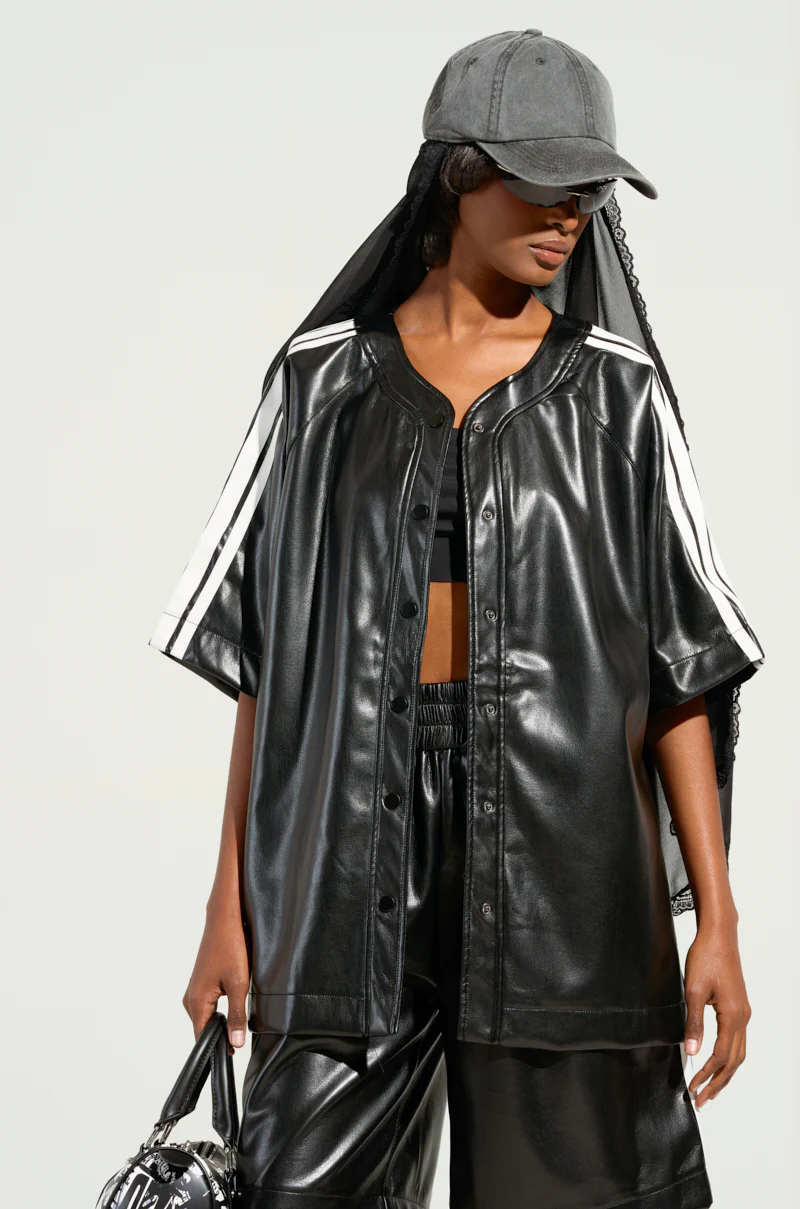 EXTRA BUTTER LEATHER BUTTON DOWN - Image 2