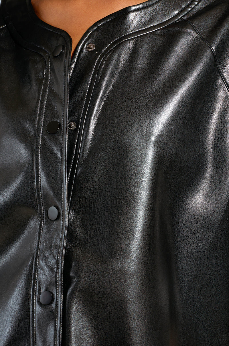 EXTRA BUTTER LEATHER BUTTON DOWN - Image 6