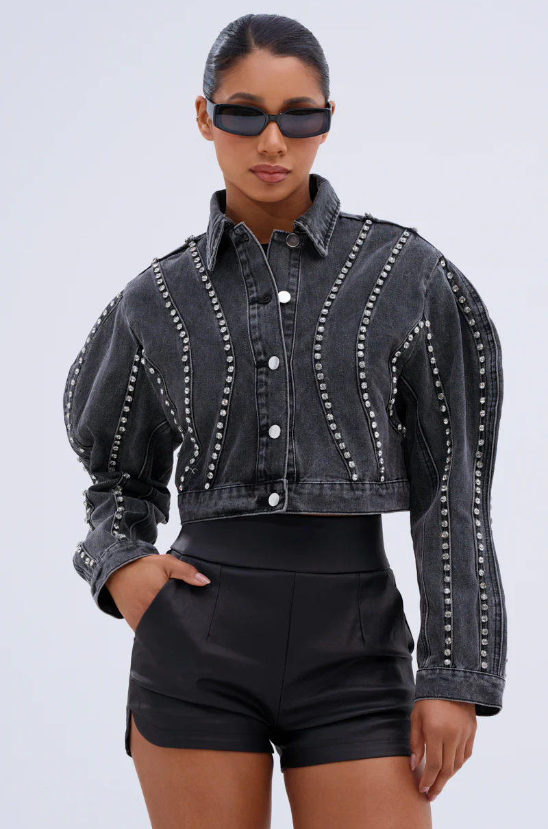 EXTRA EXTRA EMBELLISHED DENIM JACKET - Image 2