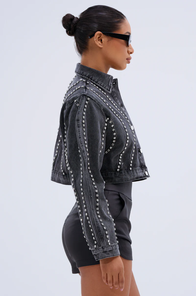EXTRA EXTRA EMBELLISHED DENIM JACKET - Image 3