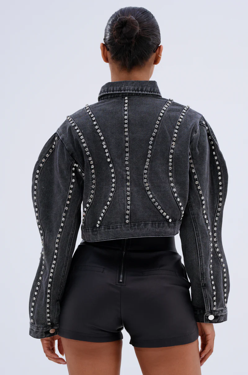 EXTRA EXTRA EMBELLISHED DENIM JACKET - Image 4