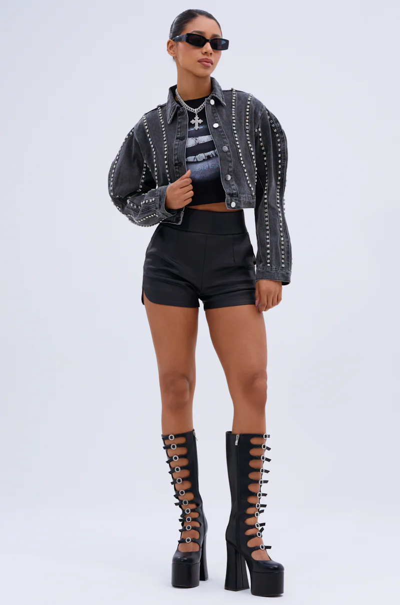 EXTRA EXTRA EMBELLISHED DENIM JACKET - Image 5