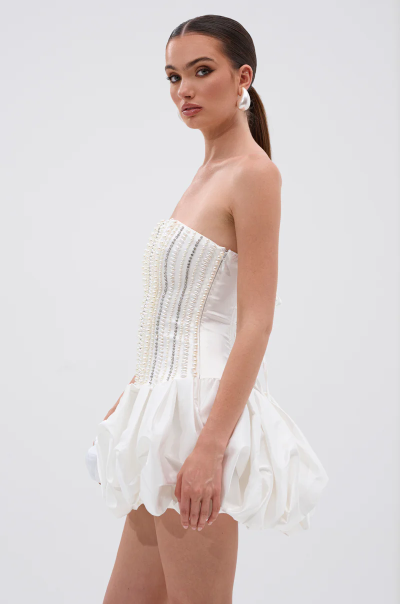 EXTRA! EXTRA! RHINESTONE MINI DRESS - Image 4