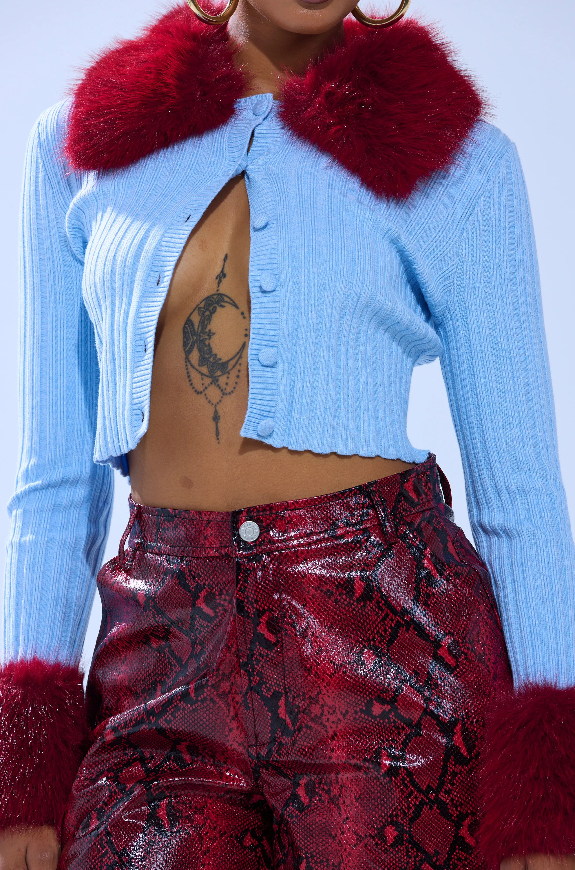 EXTRA IS MY MIDDLE NAME CARDIGAN WITH FUR - Image 11