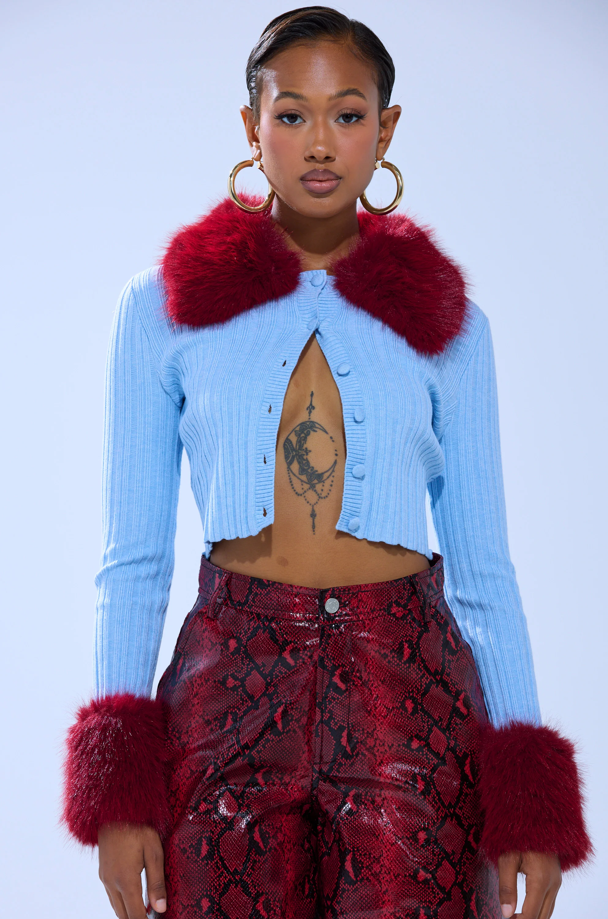 EXTRA IS MY MIDDLE NAME CARDIGAN WITH FUR - Image 2