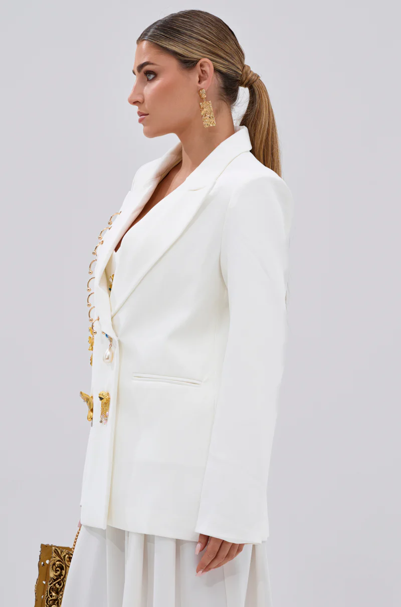 EYE GOT MY EYES ON YOU PIN DETAIL TAILORED BLAZER - Image 5
