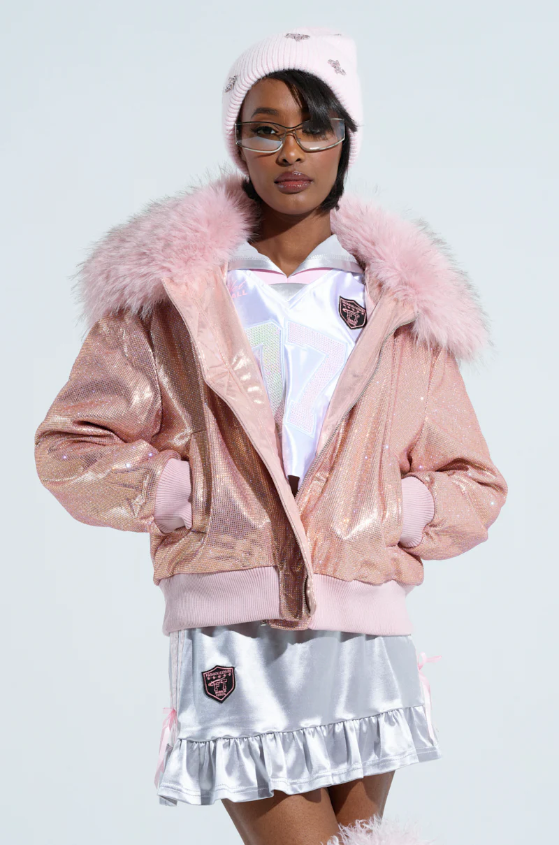 EYES ON ME RHINESTONE PUFFER - Image 2