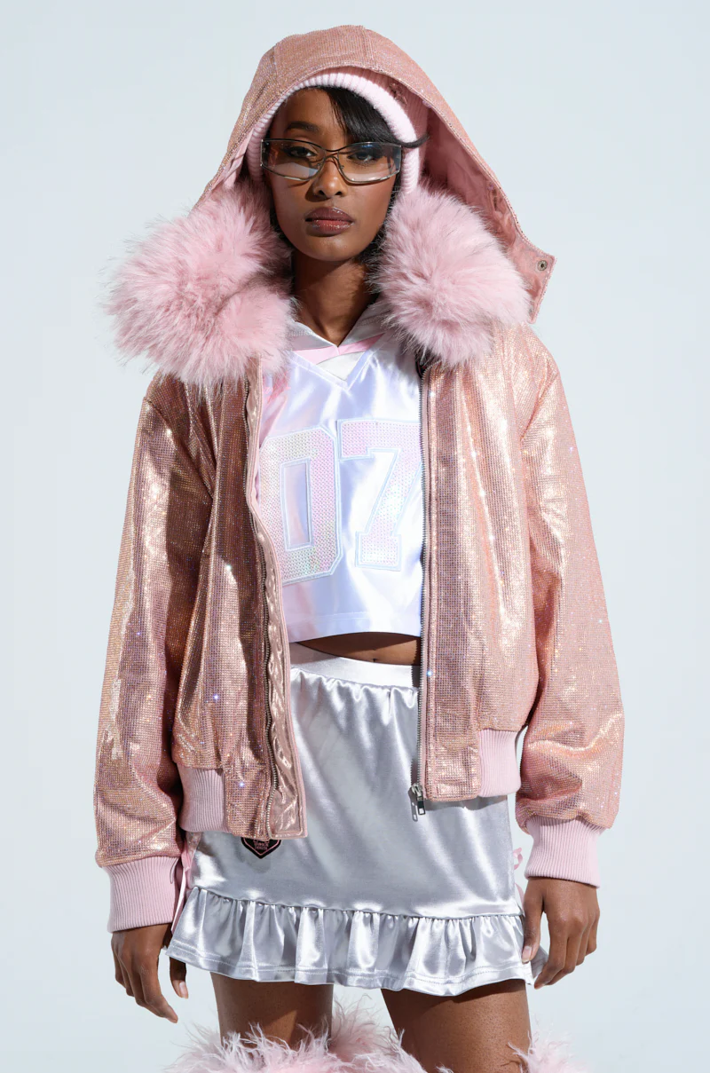EYES ON ME RHINESTONE PUFFER - Image 4