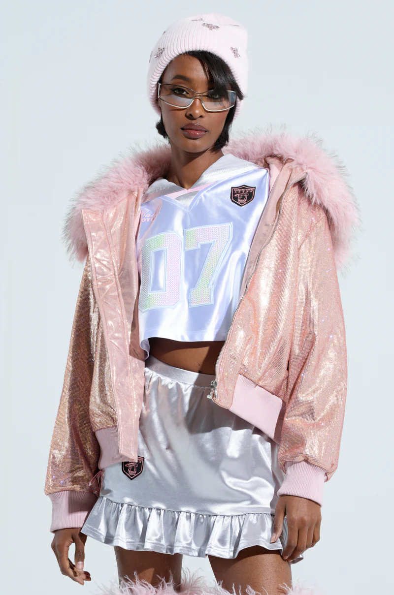 EYES ON ME RHINESTONE PUFFER - Image 5
