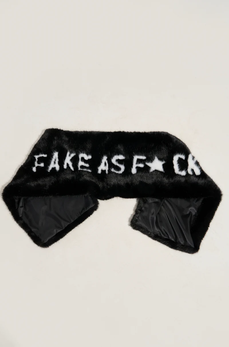 F*CK IT FAUX FUR SCARF - Image 4