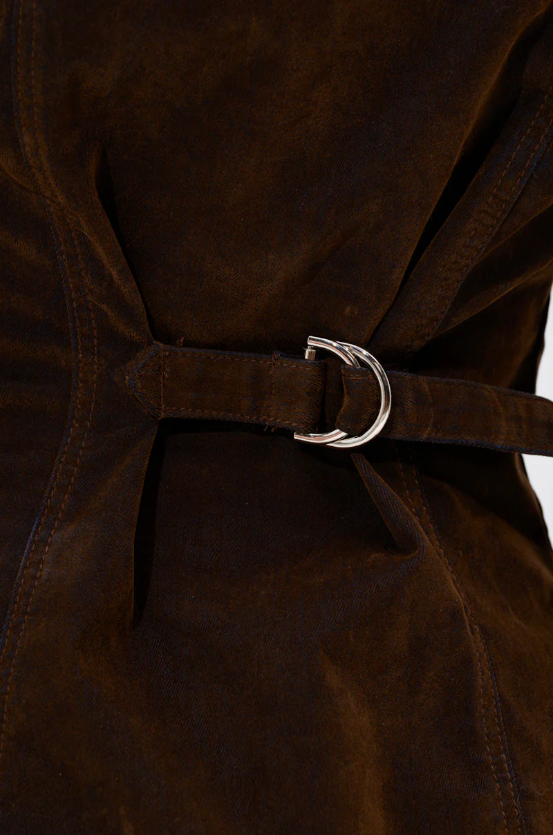 FALL VIBES VELVET DENIM BUTTON DOWN - Image 8