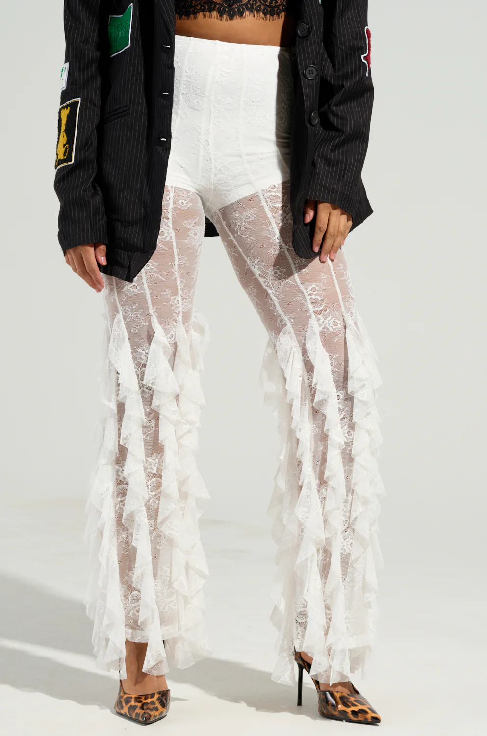 FALLING FOR YOU WHITE LACE LEGGING - Image 2