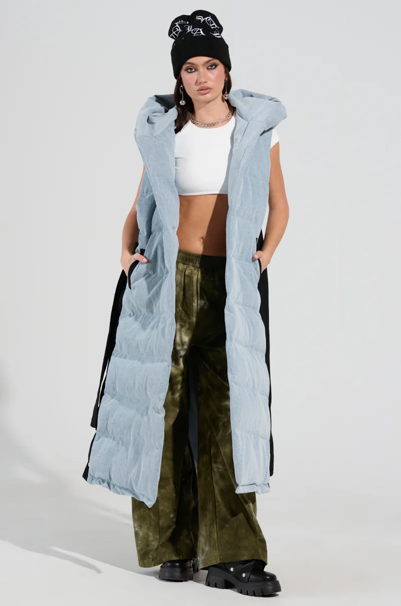 FALLON TEARAWAY VEST IN DENIM - Image 2