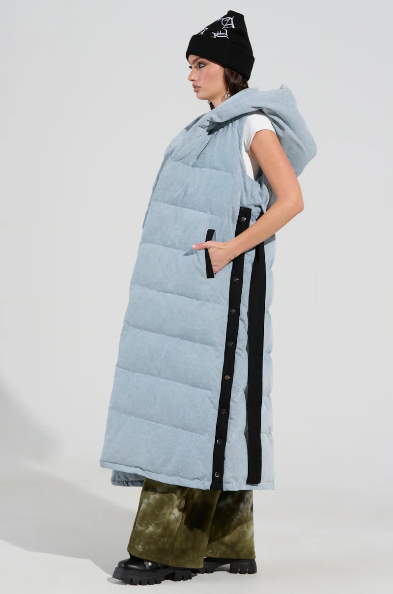FALLON TEARAWAY VEST IN DENIM - Image 5