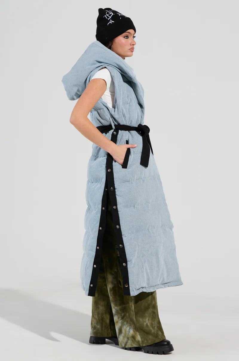 FALLON TEARAWAY VEST IN DENIM - Image 6
