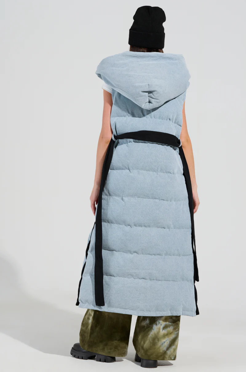 FALLON TEARAWAY VEST IN DENIM - Image 7