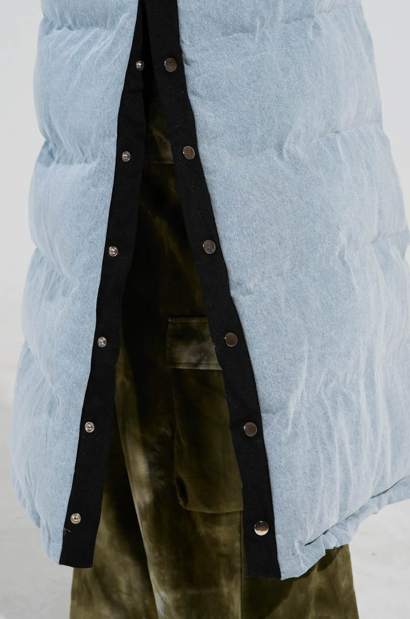 FALLON TEARAWAY VEST IN DENIM - Image 9
